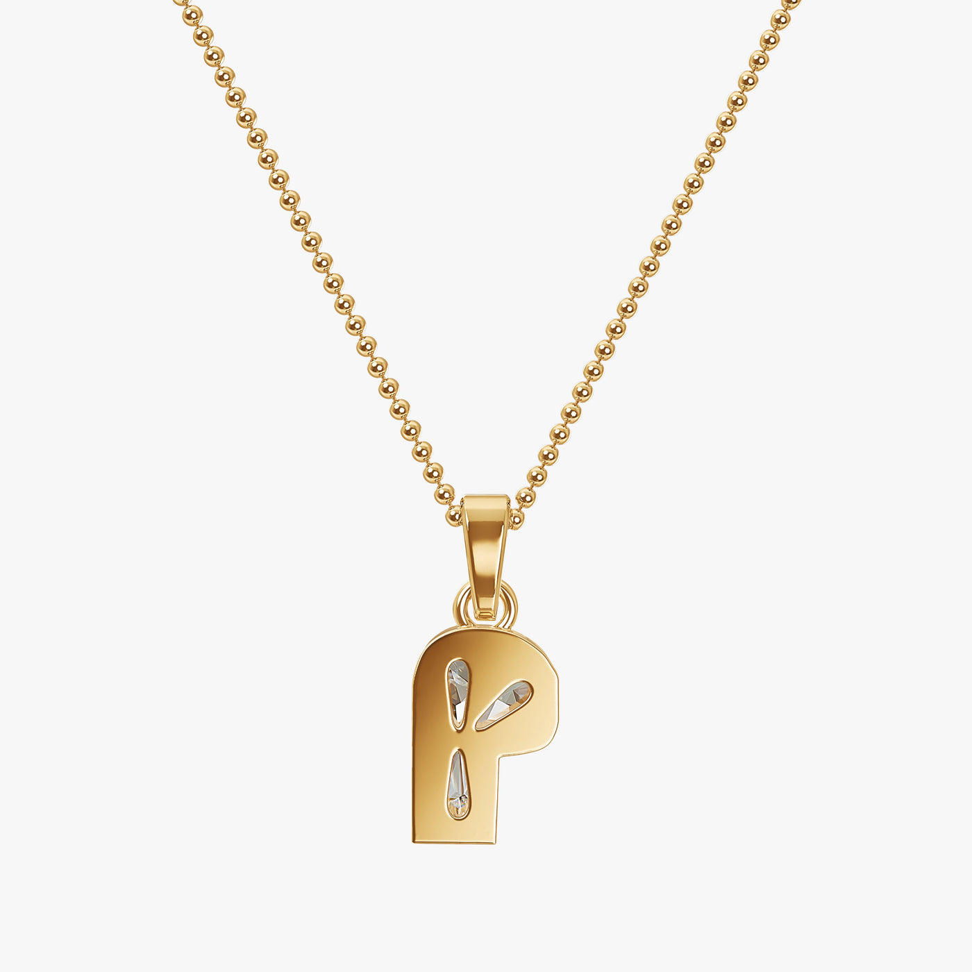 9MM ALPHABET SOLITAIRE DIAMOND LETTER PENDANT