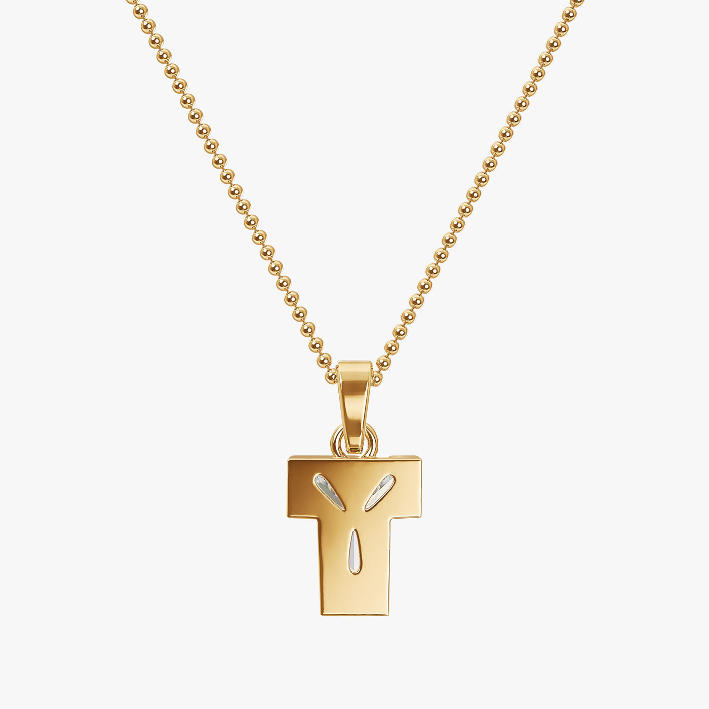 9MM ALPHABET SOLITAIRE DIAMOND LETTER PENDANT