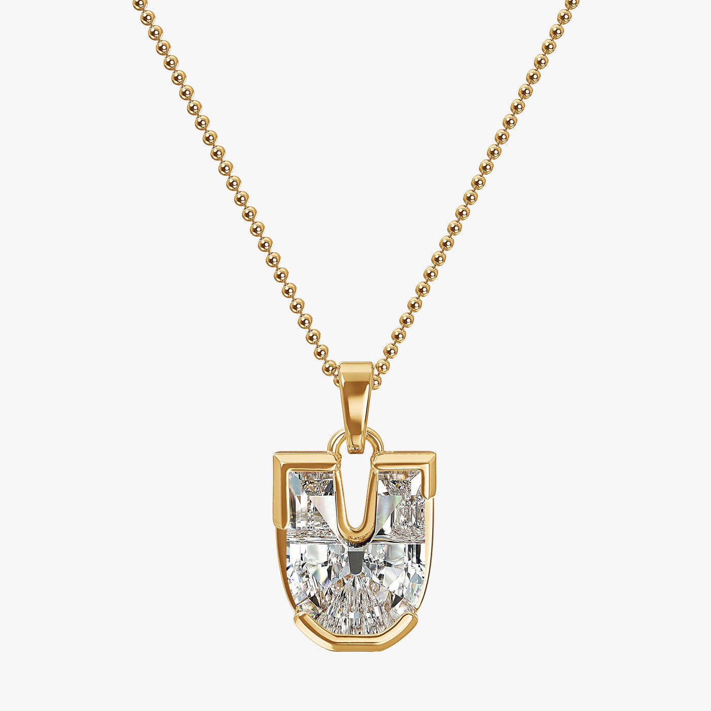 9MM ALPHABET SOLITAIRE DIAMOND LETTER PENDANT