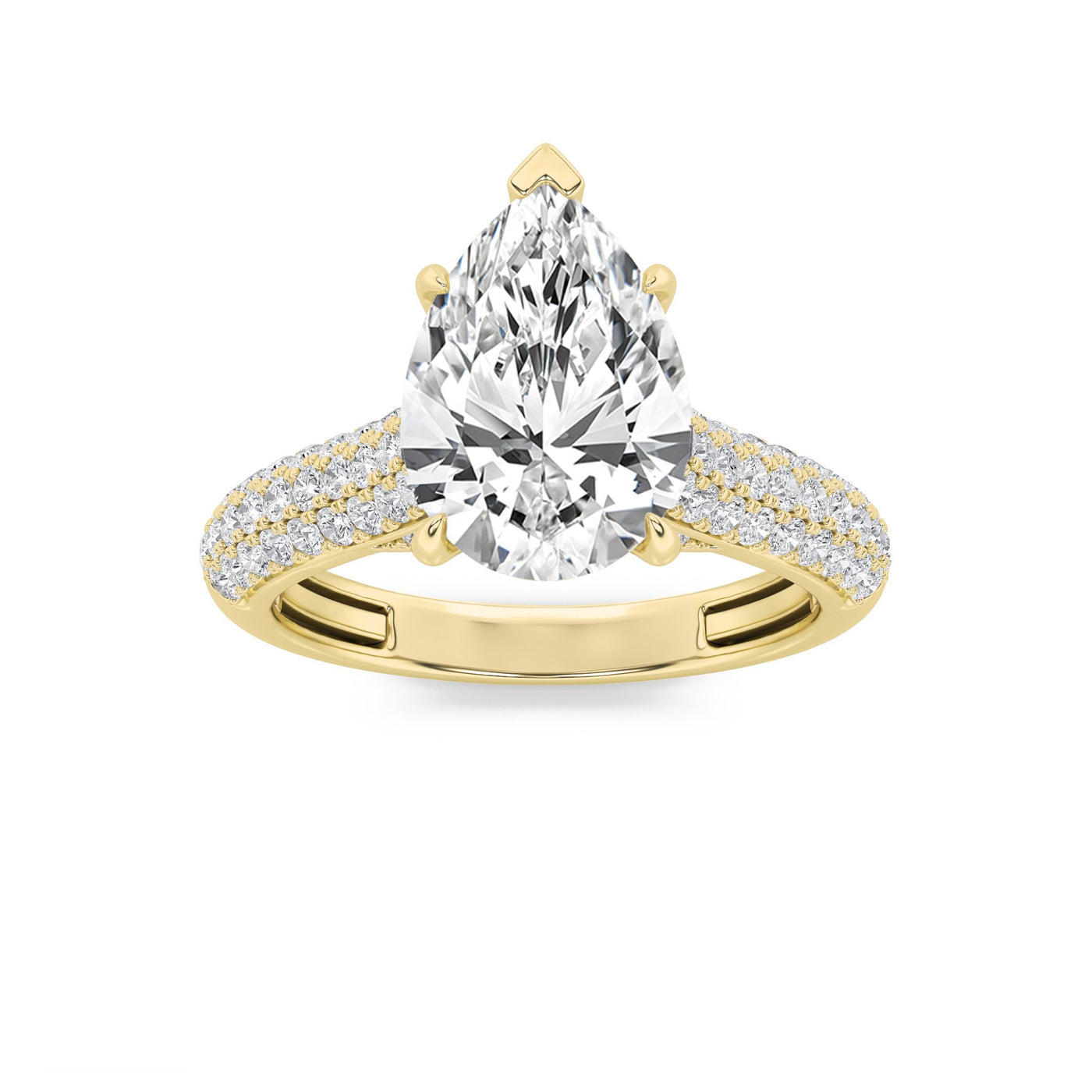 Front Detaied Hidden Halo Accent Shank