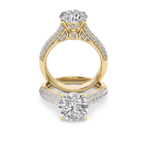 Front Detaied Hidden Halo Accent Shank