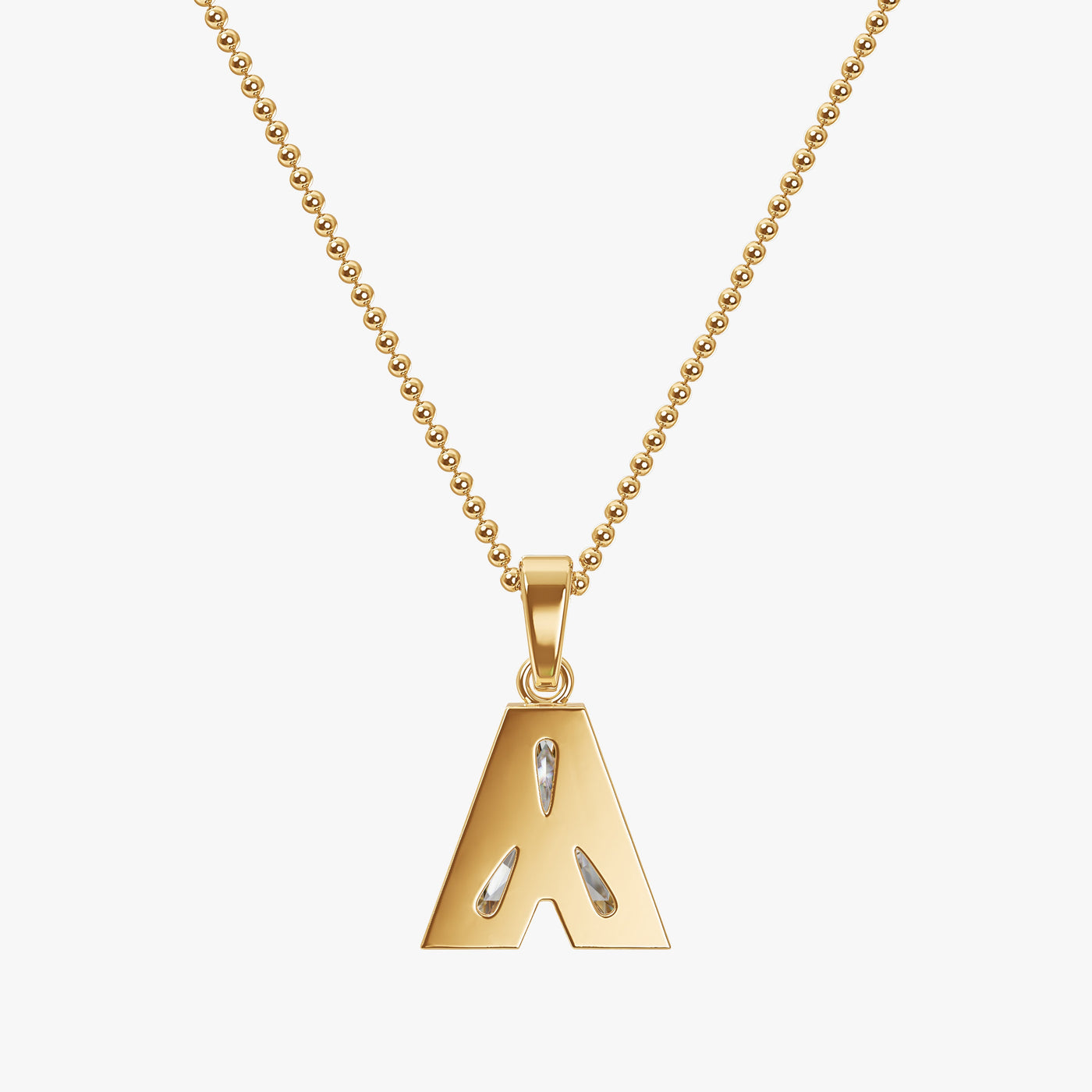 7MM ALPHABET SOLITAIRE DIAMOND INITIAL PENDANT