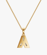 9MM ALPHABET SOLITAIRE DIAMOND LETTER PENDANT