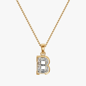 7MM ALPHABET SOLITAIRE DIAMOND INITIAL PENDANT