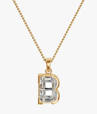 9MM ALPHABET SOLITAIRE DIAMOND LETTER PENDANT