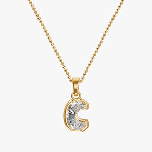 7MM ALPHABET SOLITAIRE DIAMOND INITIAL PENDANT