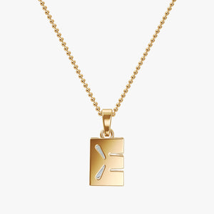7MM ALPHABET SOLITAIRE DIAMOND INITIAL PENDANT