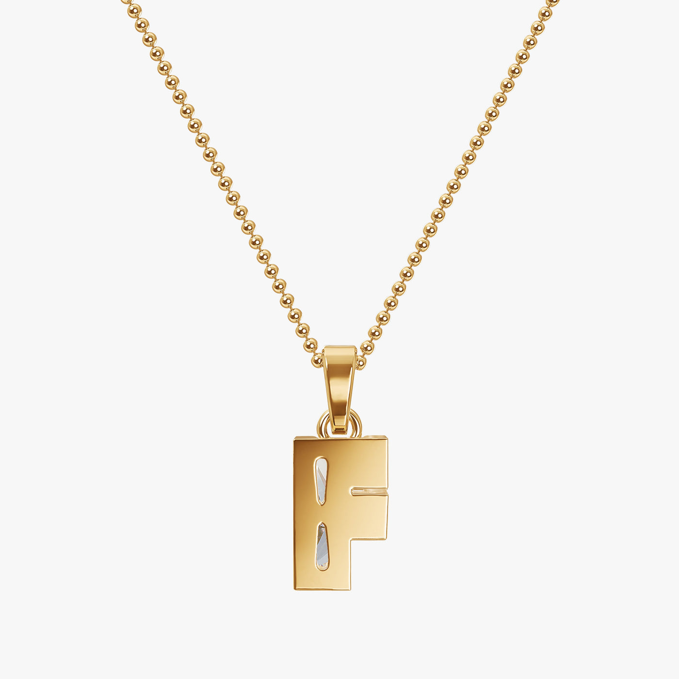 9MM ALPHABET SOLITAIRE DIAMOND LETTER PENDANT