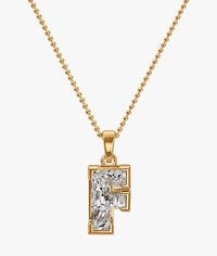 9MM ALPHABET SOLITAIRE DIAMOND LETTER PENDANT