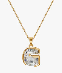 9MM ALPHABET SOLITAIRE DIAMOND LETTER PENDANT