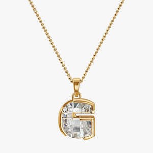 9MM ALPHABET SOLITAIRE DIAMOND LETTER PENDANT