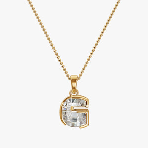 7MM ALPHABET SOLITAIRE DIAMOND INITIAL PENDANT