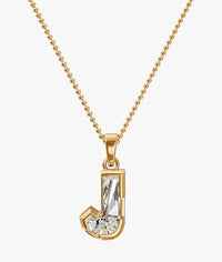 9MM ALPHABET SOLITAIRE DIAMOND LETTER PENDANT