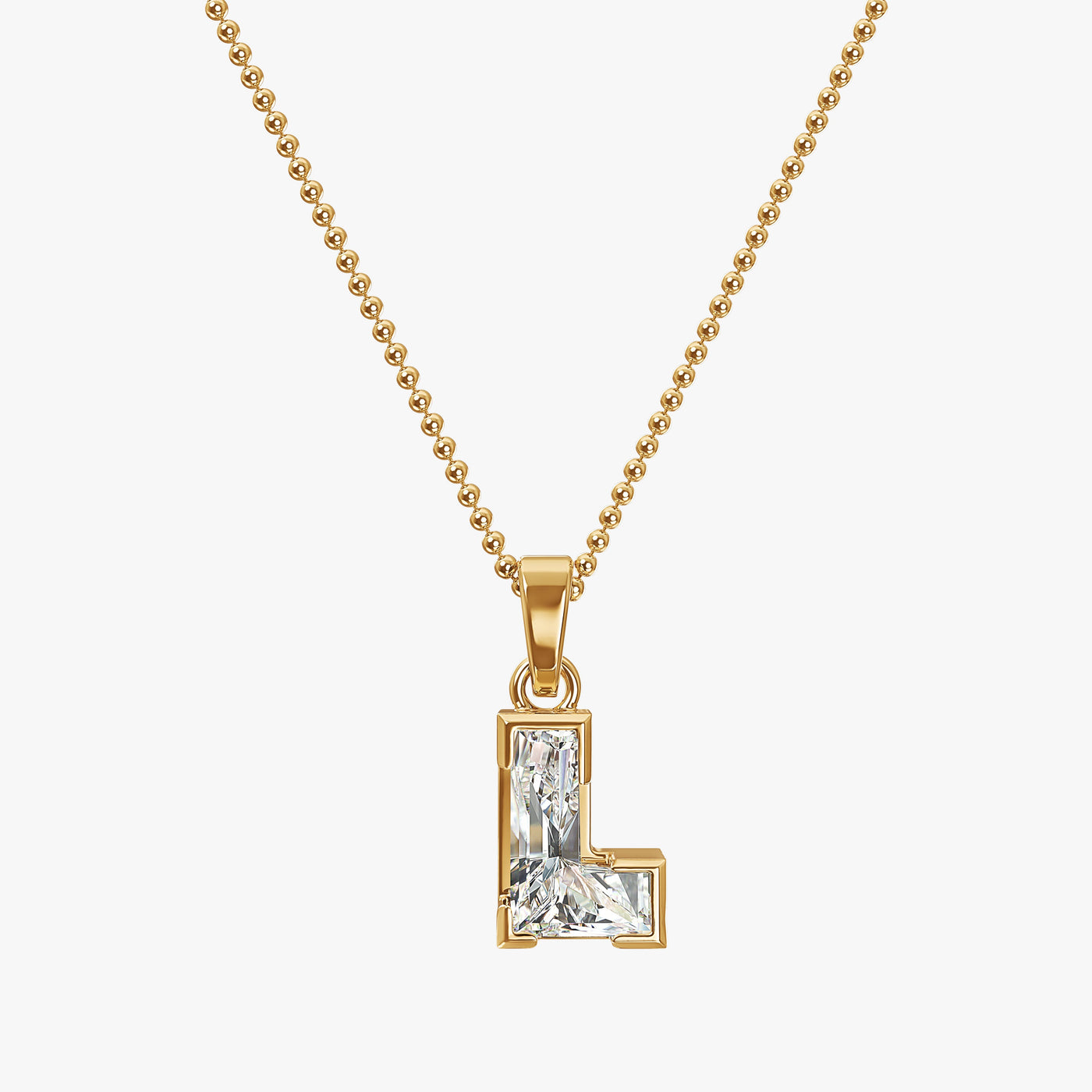 7MM ALPHABET SOLITAIRE DIAMOND INITIAL PENDANT