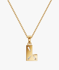 9MM ALPHABET SOLITAIRE DIAMOND LETTER PENDANT