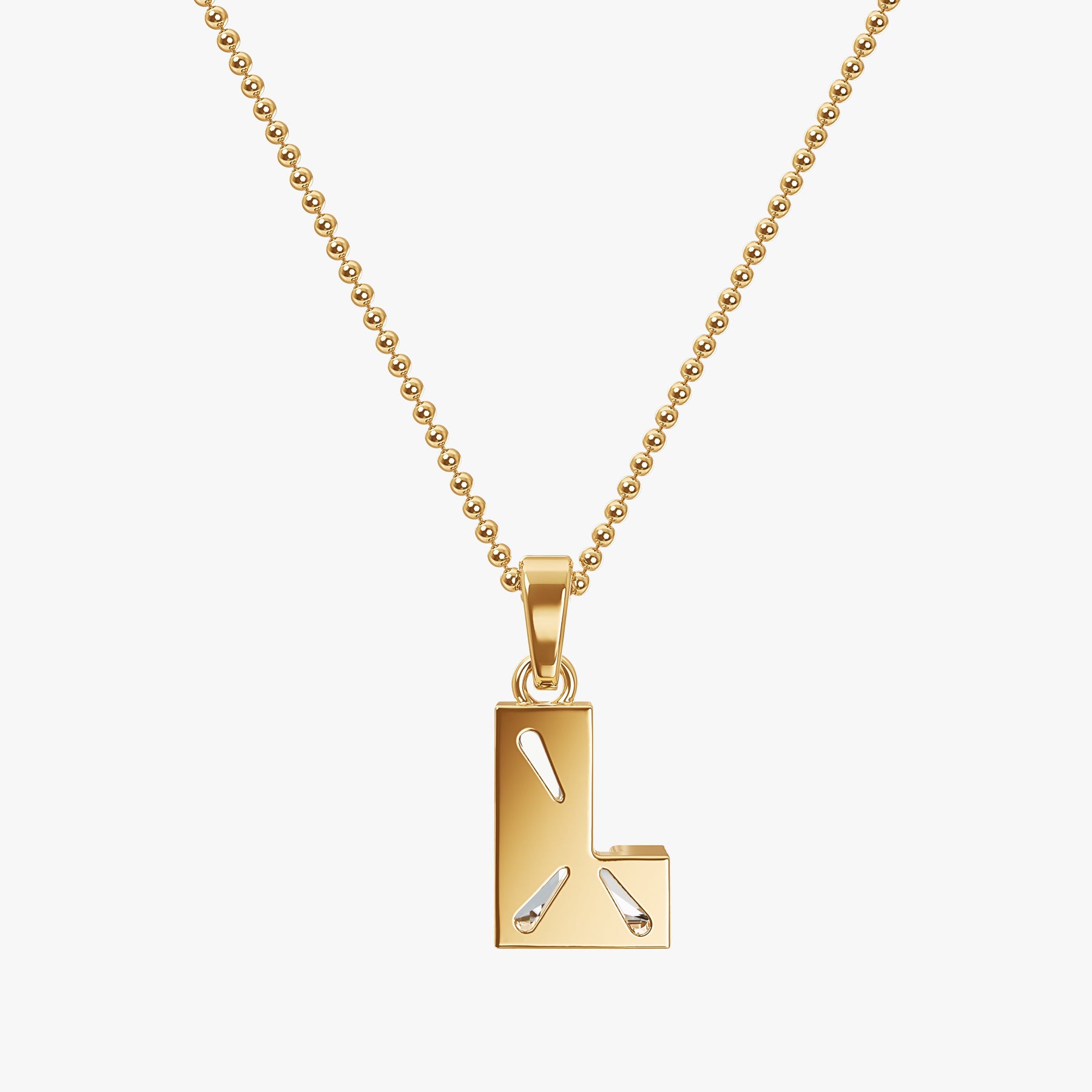 9MM ALPHABET SOLITAIRE DIAMOND LETTER PENDANT