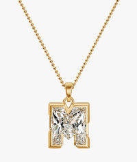 9MM ALPHABET SOLITAIRE DIAMOND LETTER PENDANT