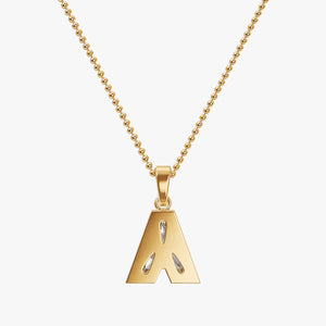 7MM ALPHABET SOLITAIRE DIAMOND INITIAL PENDANT