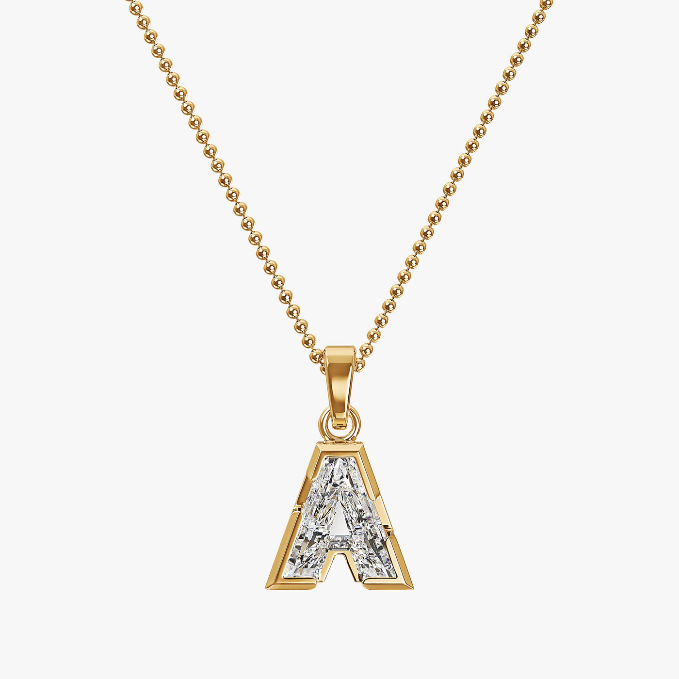 7MM ALPHABET SOLITAIRE DIAMOND INITIAL PENDANT