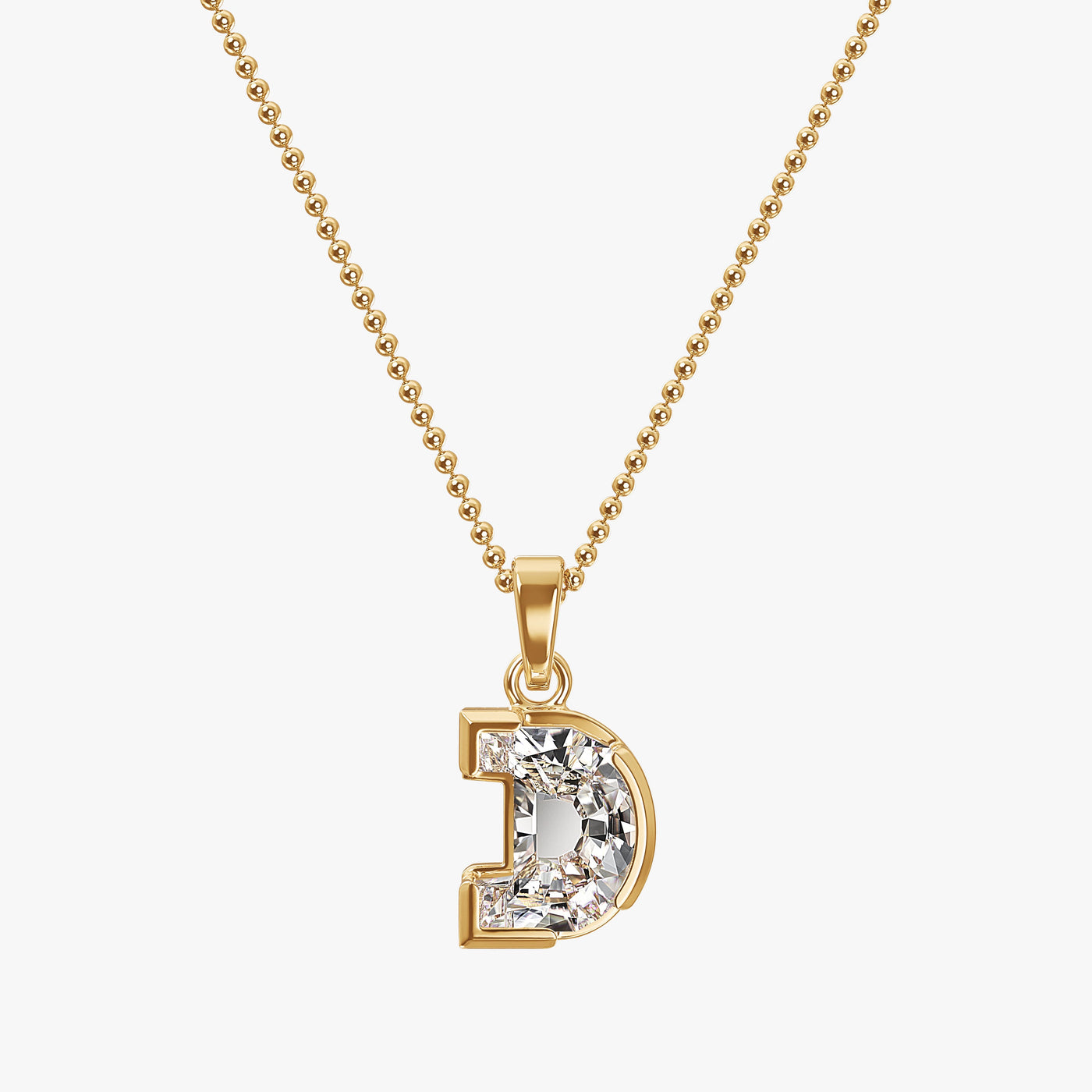 7MM ALPHABET SOLITAIRE DIAMOND INITIAL PENDANT