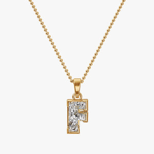 7MM ALPHABET SOLITAIRE DIAMOND INITIAL PENDANT