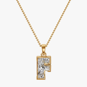 9MM ALPHABET SOLITAIRE DIAMOND LETTER PENDANT