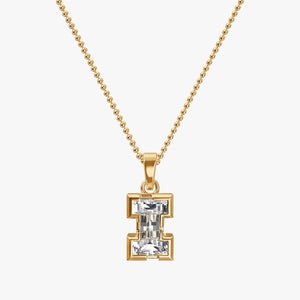 7MM ALPHABET SOLITAIRE DIAMOND INITIAL PENDANT