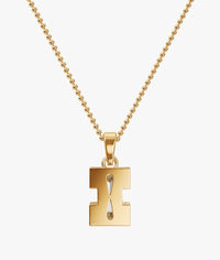 9MM ALPHABET SOLITAIRE DIAMOND LETTER PENDANT