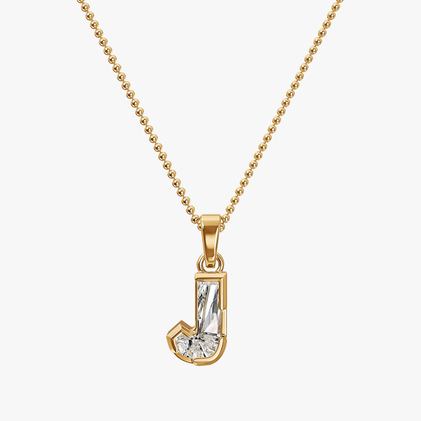 7MM ALPHABET SOLITAIRE DIAMOND INITIAL PENDANT