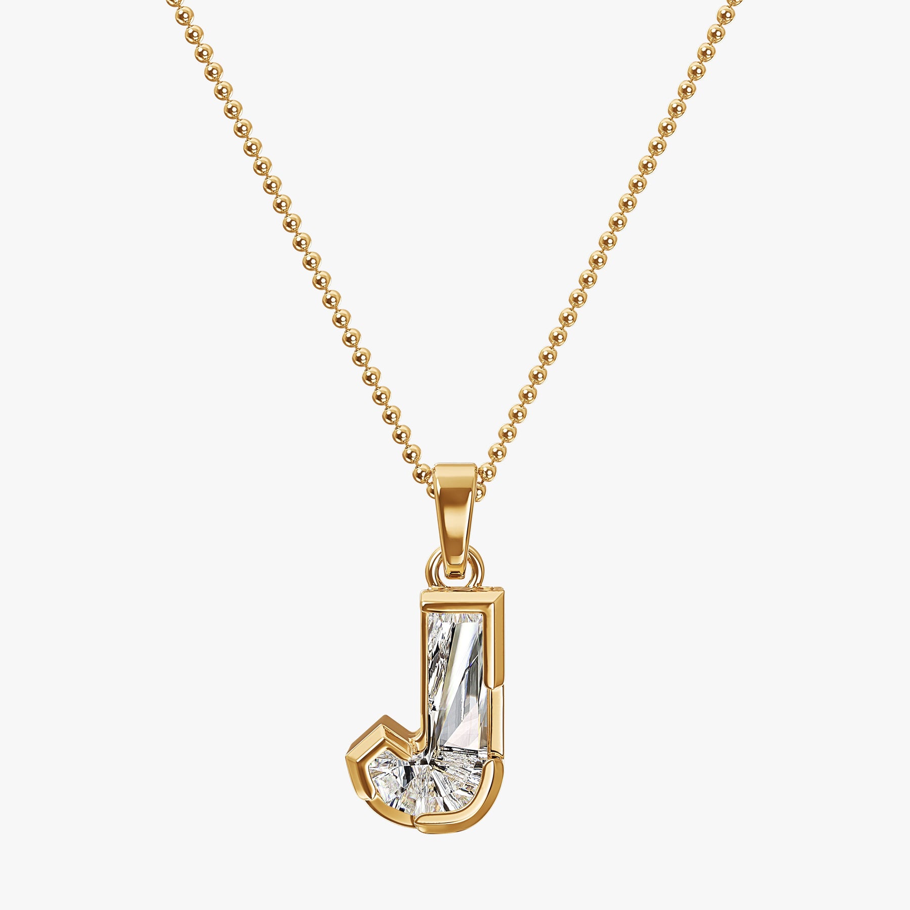 9MM ALPHABET SOLITAIRE DIAMOND LETTER PENDANT