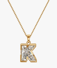 9MM ALPHABET SOLITAIRE DIAMOND LETTER PENDANT