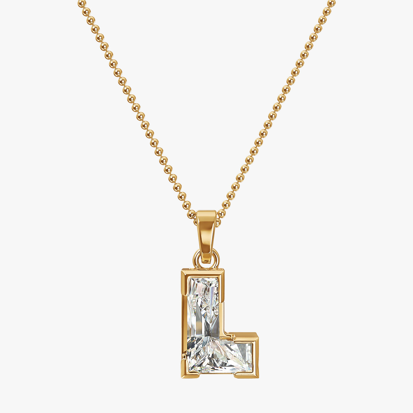 9MM ALPHABET SOLITAIRE DIAMOND LETTER PENDANT