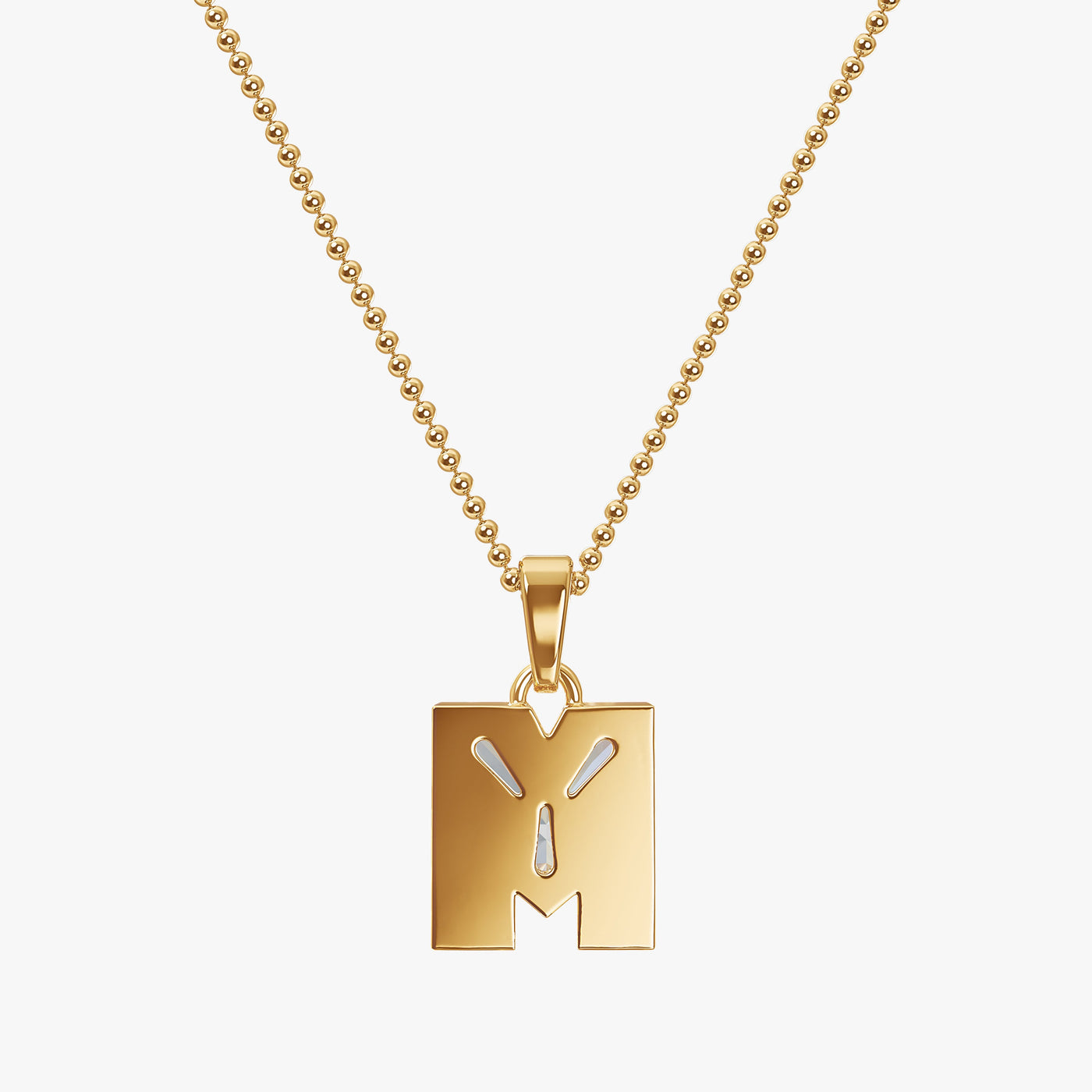 7MM ALPHABET SOLITAIRE DIAMOND INITIAL PENDANT
