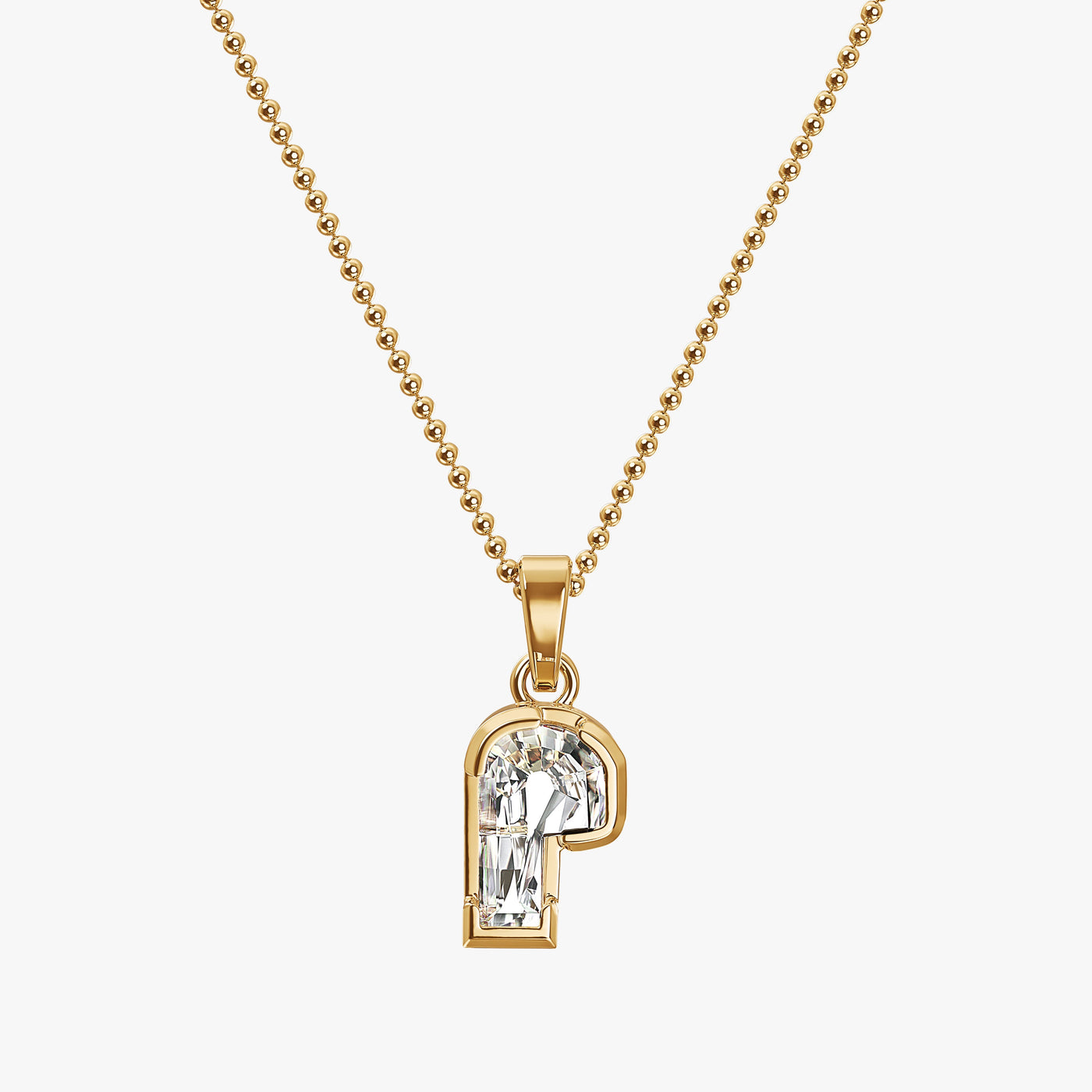 7MM ALPHABET SOLITAIRE DIAMOND INITIAL PENDANT