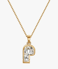 9MM ALPHABET SOLITAIRE DIAMOND LETTER PENDANT