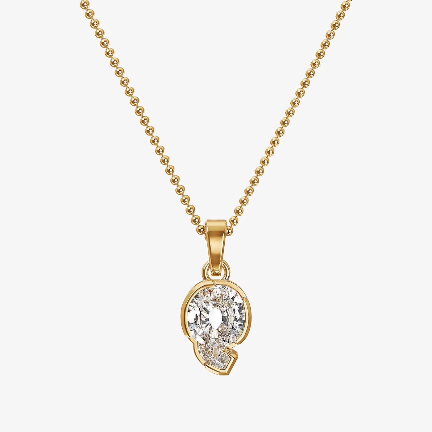 7MM ALPHABET SOLITAIRE DIAMOND INITIAL PENDANT