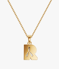 9MM ALPHABET SOLITAIRE DIAMOND LETTER PENDANT