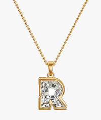 9MM ALPHABET SOLITAIRE DIAMOND LETTER PENDANT