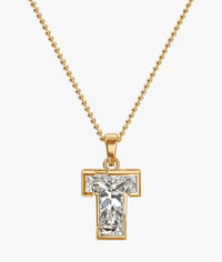 9MM ALPHABET SOLITAIRE DIAMOND LETTER PENDANT