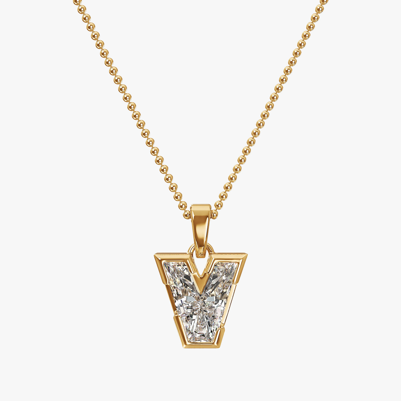 7MM ALPHABET SOLITAIRE DIAMOND INITIAL PENDANT