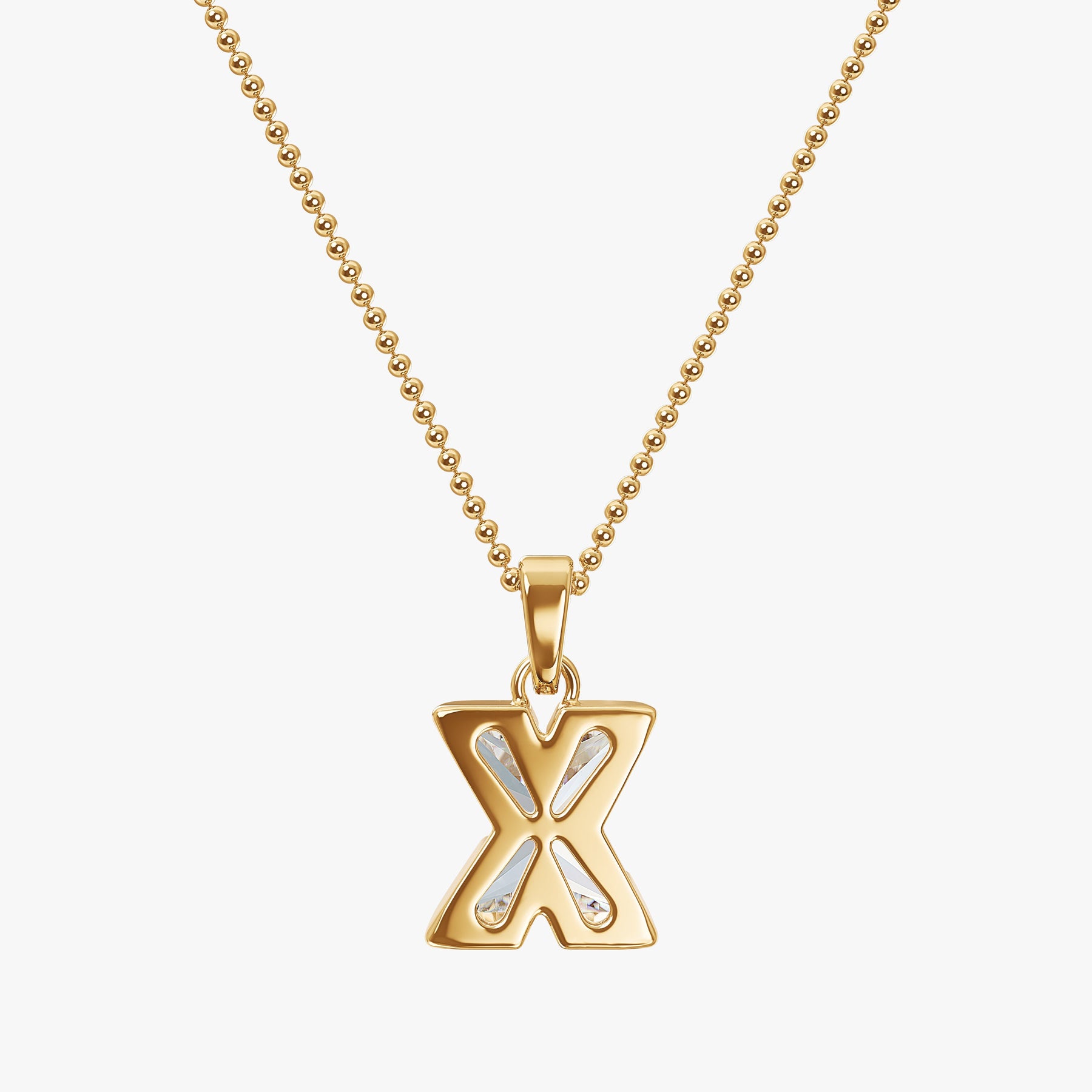 9MM ALPHABET SOLITAIRE DIAMOND LETTER PENDANT