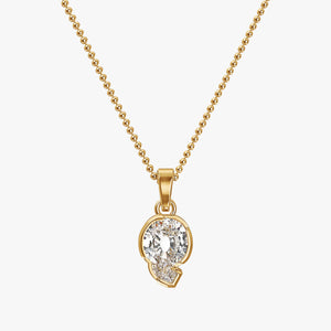 7MM ALPHABET SOLITAIRE DIAMOND INITIAL PENDANT