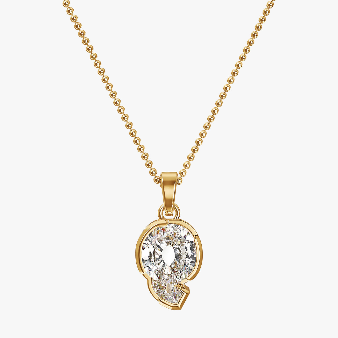 9MM ALPHABET SOLITAIRE DIAMOND LETTER PENDANT