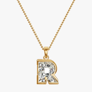 9MM ALPHABET SOLITAIRE DIAMOND LETTER PENDANT