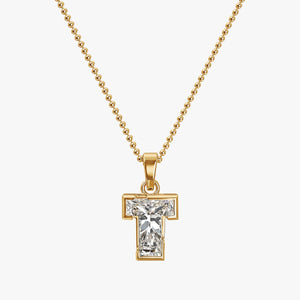 7MM ALPHABET SOLITAIRE DIAMOND INITIAL PENDANT