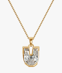 9MM ALPHABET SOLITAIRE DIAMOND LETTER PENDANT