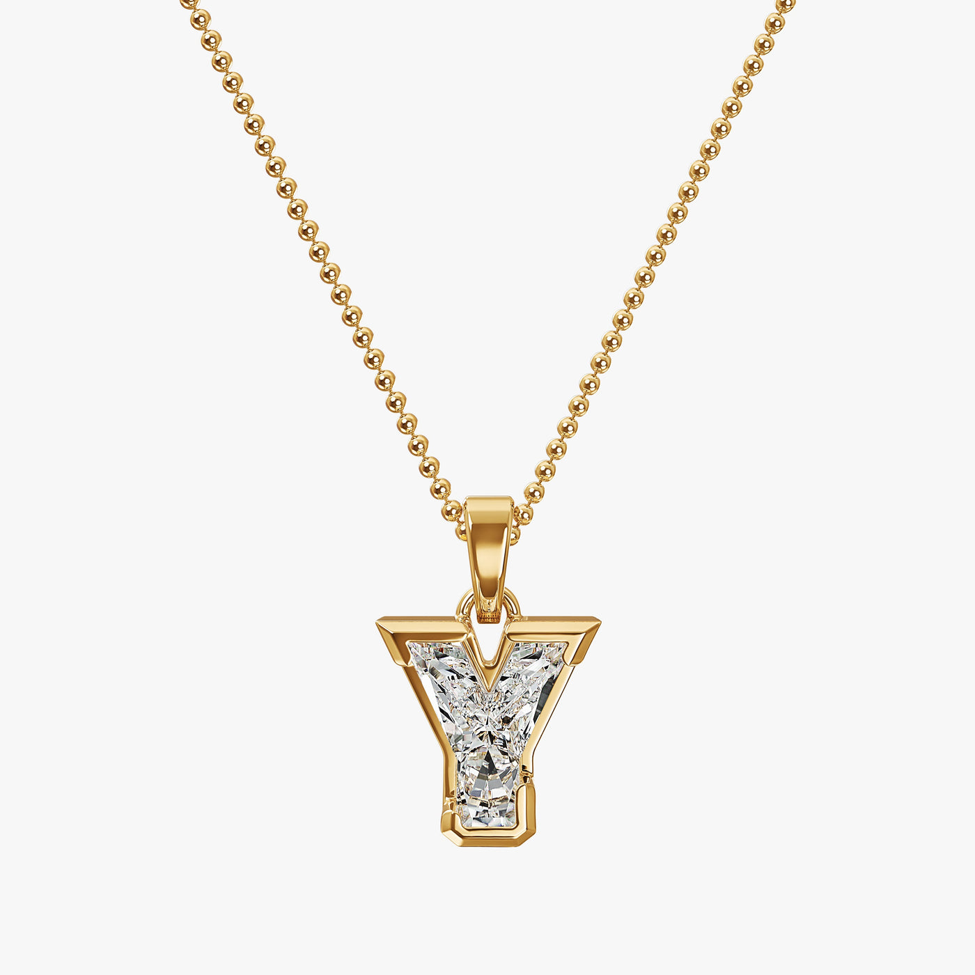 7MM ALPHABET SOLITAIRE DIAMOND INITIAL PENDANT