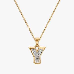 7MM ALPHABET SOLITAIRE DIAMOND INITIAL PENDANT