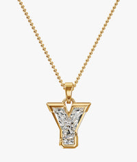 9MM ALPHABET SOLITAIRE DIAMOND LETTER PENDANT