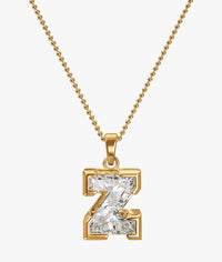 9MM ALPHABET SOLITAIRE DIAMOND LETTER PENDANT
